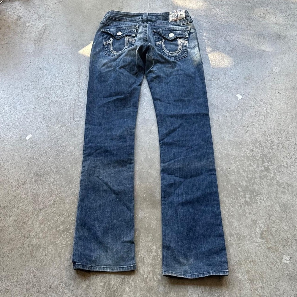 Early 2000s/Y2K True Religion Beaded Embezzlement High Rise Straight Jeans